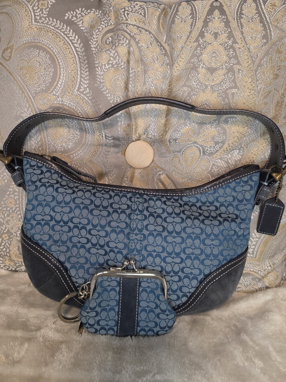 COACH VINTAGE Y2K SIGNATURE C BLUE MINI SOHO 6351